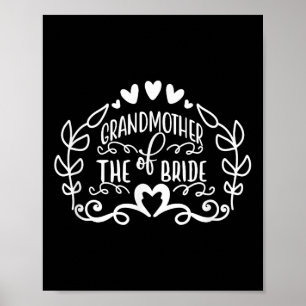 Grandmother Of The Bride Tees Wedding Anniversary  Poster