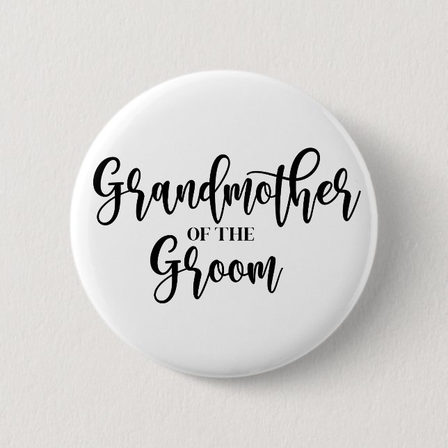 Grandmother of the Groom Button (Front)