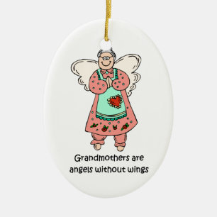 Grandmother ormanent ceramic ornament