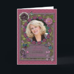 Grandmother, Photo card for a birthday<br><div class="desc">Say Happy Birthday with a delightful scrap-booking crafts effect card. Add a picture of the birthday girl to personalize this wonderful card. With lots of flowers,  butterflies,  and bows,  this card is sure to delight. Copyright Norma Cornes. Please note this is a printed card.</div>