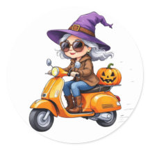 Grandmother Sorcerer Stylee in Chibi on Scooter Ci