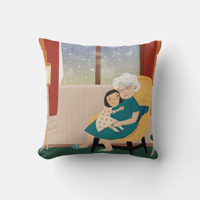 Grandmother Throw Pillow (Front)