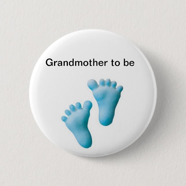 Grandmother to be 2 inch round button (Front)