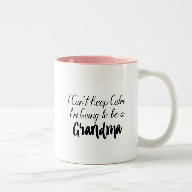 Grandmother To Be - Promoted To Grandma Two-Tone Coffee Mug (Right)