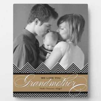 Grandmother Zig Zag Chevron Modern Personalized Plaque