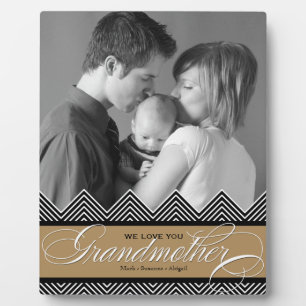 Grandmother Zig Zag Chevron Modern Personalized Plaque
