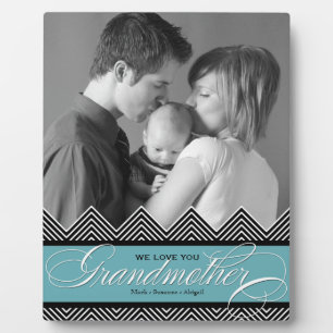 Grandmother Zig Zag Chevron Modern Personalized Plaque