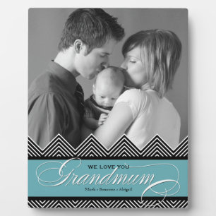 Grandmother Zig Zag Chevron Modern Personalized Plaque