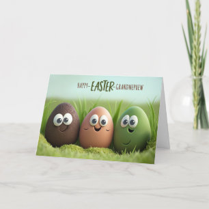 Grandnephew Funny Easter Eggs and Silly Humour Holiday Card