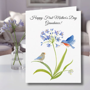 Grandniece Happy First Mother’s Day Bluebird  Card