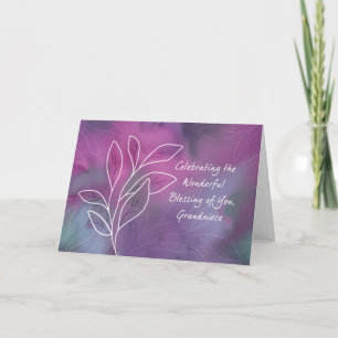 Grandniece Religious Birthday Blessings Watercolor Card