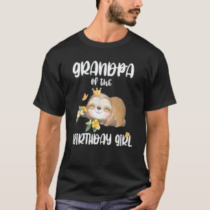 Grandpa 1st First Sloth Birthday Family Sloth Birt T-Shirt