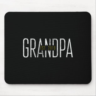 Grandpa 2019 Grandfather Gift Tee Est Mouse Pad