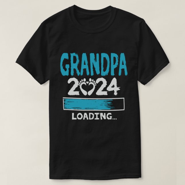 Grandpa 2024 Loading New Grandfather Grandpa to be T-Shirt (Design Front)