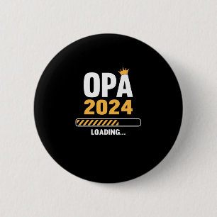 Grandpa 2024 Loading Pregnancy Announcement 2 Inch Round Button