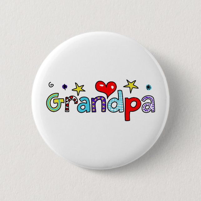 Grandpa 2 Inch Round Button (Front)