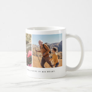 Grandpa 3 Photo Collage Custom Quote Coffee Mug