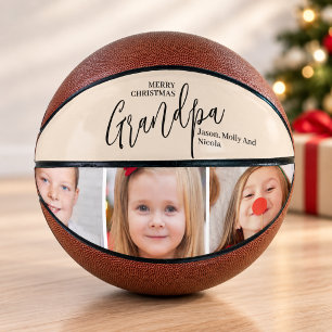 Grandpa 3 Photo Collage Grandad Merry Christmas Basketball