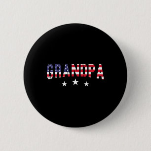 Grandpa American Flag 4th Of July Vintage Patrioti 2 Inch Round Button