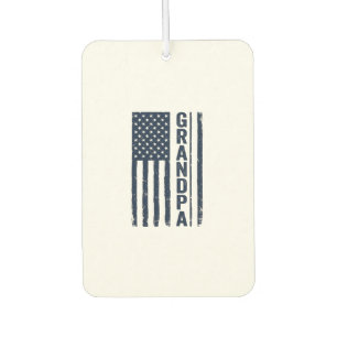 Grandpa American Flag Distressed Patriotic Design_ Air Freshener