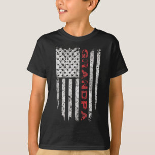 Grandpa American Flag Father's Day Gifts Tee