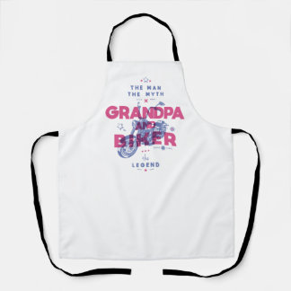 Grandpa and biker the man the myth the legend apron