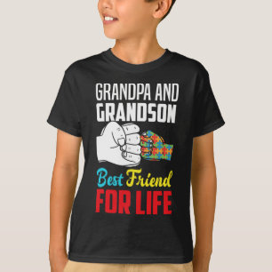 Grandpa And Grandson Best Friend For Life Autism G T-Shirt
