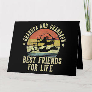 Grandpa and Grandson Best Friends for Life Funny G Card