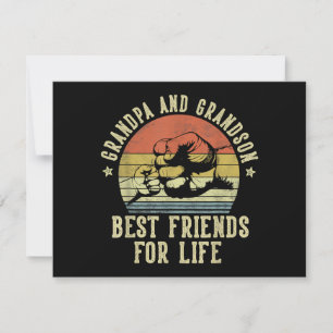 Grandpa and Grandson Best Friends for Life Funny G Holiday Card