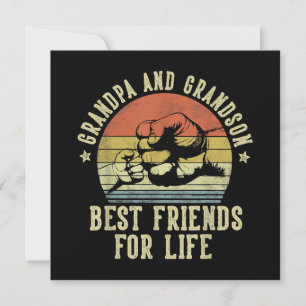 Grandpa and Grandson Best Friends for Life Funny G Invitation