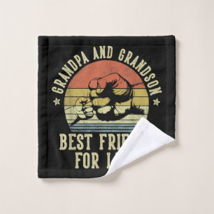 Grandpa and Grandson Best Friends for Life Funny G Wash Cloth