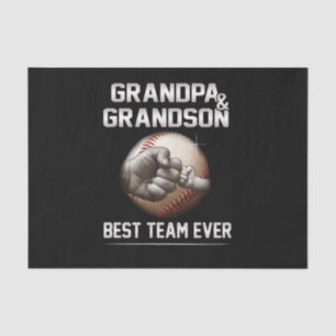 Grandpa And Grandson Best Team Ever Tissue Paper