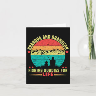 Grandpa And Grandson Fishing Buddies For Life 1 Card