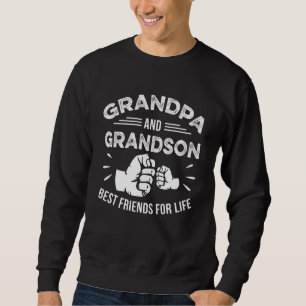 Grandpa And Grandson Matching Fist Bump Best Frien Sweatshirt