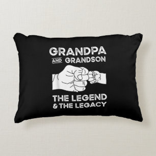 Grandpa And Grandson The Legend And The Legacy Accent Pillow