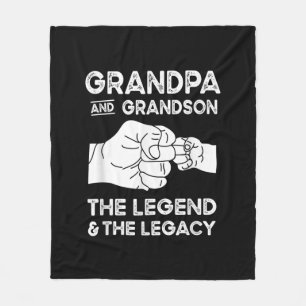 Grandpa And Grandson The Legend And The Legacy Fleece Blanket