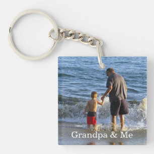 Grandpa and Me Personalized Photo Key Chain
