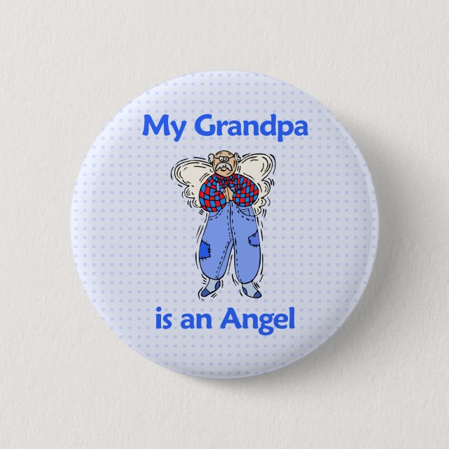 Grandpa Angel 2 Inch Round Button (Front)