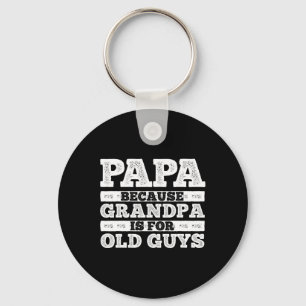 Grandpa Art For Men Grandfather Papa Parent Father Keychain