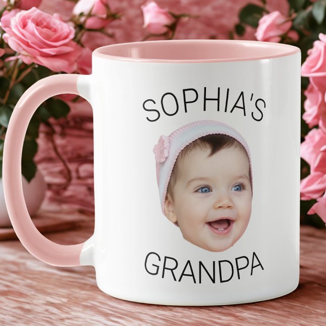 Grandpa Baby Face Coffee Mug Personalized (Créateur téléchargé)