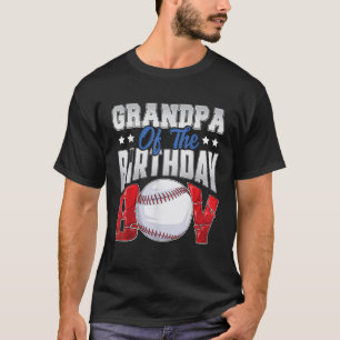 Grandpa Baseball birthday Boy Family Baller b day  T-Shirt