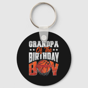 Grandpa basketball birthday Boy Family Baller b-da Keychain