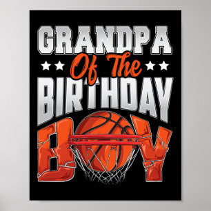 Grandpa basketball birthday Boy Family Baller b-da Poster