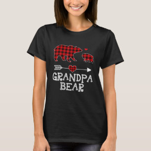 Grandpa Bear Buffalo Plaid Red Buffalo Plaid Famil T-Shirt
