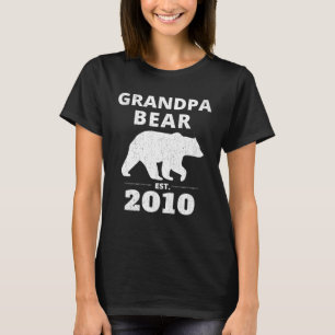 Grandpa Bear Est 2010 Vintage Bear For Grandfathe T-Shirt
