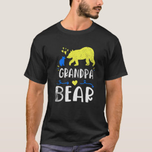 Grandpa Bear Family Matching Down Syndrome Awarene T-Shirt