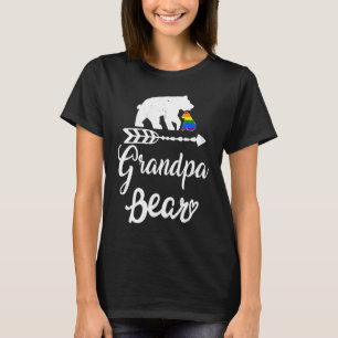 Grandpa Bear LGBT Christmas Rainbow Pride Gay Lesb T-Shirt