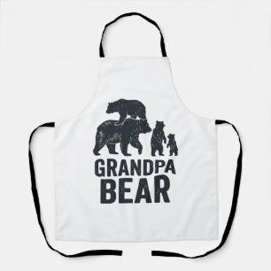 Grandpa Bear Vintage Engraving Family Bear Shirt D Apron