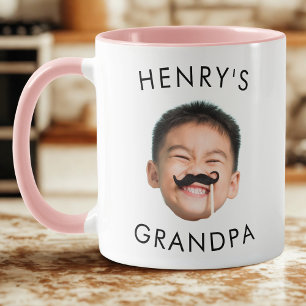 Grandpa Birthday, Baby Face, Mug for Grandpa