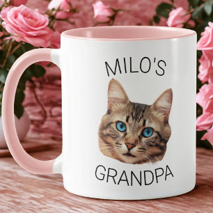 Grandpa Birthday Custom Cat Face Mug